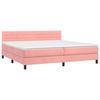 Maison Exclusive - Sommier à lattes de lit avec matelas et LED Rose 200x200 cm