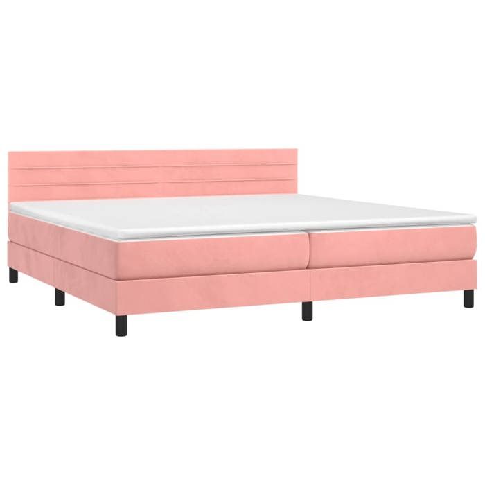 Maison Exclusive - Sommier à lattes de lit avec matelas et LED Rose 200x200 cm