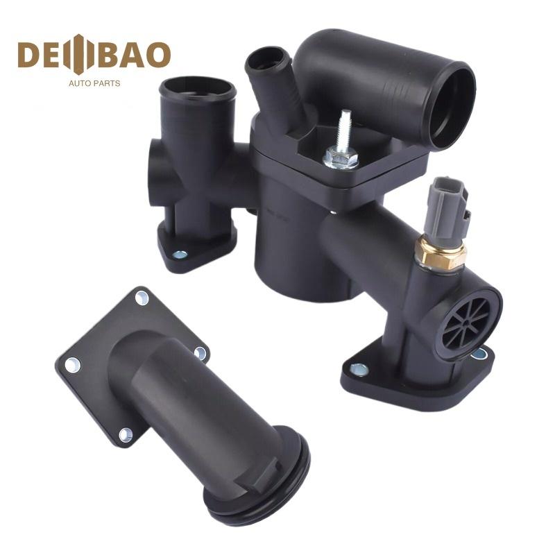 AJ89485 AJ87947 Thermostat Housing Assembly + Water Outlet For Jaguar S-Type XJ8 XJR 4.2L 2003-2005