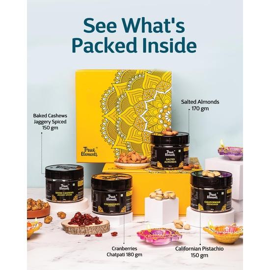 True Elements Подарочная корзина для корпораций 635 г - Премиальные сухофрукты