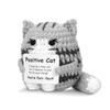 Handmade Knitted Crochet Cat Doll Carton Yarn Positive Energy Cat Doll  Home Decoration