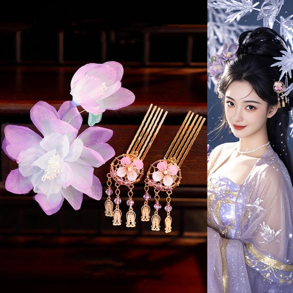 1 комплект жемчужных старинных палочек для волос в китайском стиле, цветочные расчески для волос, аксессуары для чонсама