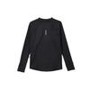 Nike Solid Color Fleece Lined Crew Neck Logo Micro Label Running Thumb Loop Crew Neck Long Sleeved Slim Fit Tight Fit Women's DD6780-010