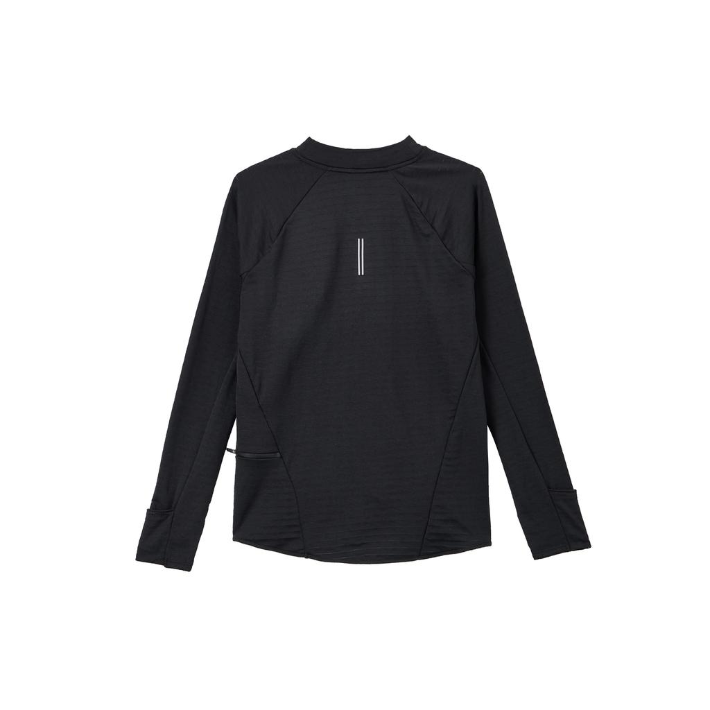 Nike Solid Color Fleece Lined Crew Neck Logo Micro Label Running Thumb Loop Crew Neck Long Sleeved Slim Fit Tight Fit Women's DD6780-010