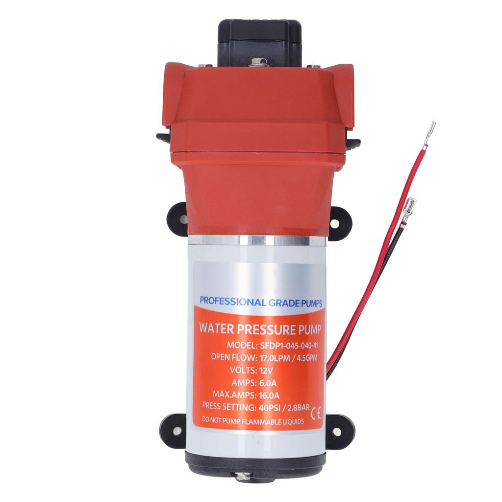 12В Мембранный насос Высокого давления Большой крутящий момент Защищенный от протечек Самовсасывающий насос для Яхты Автодома Уборочной машины