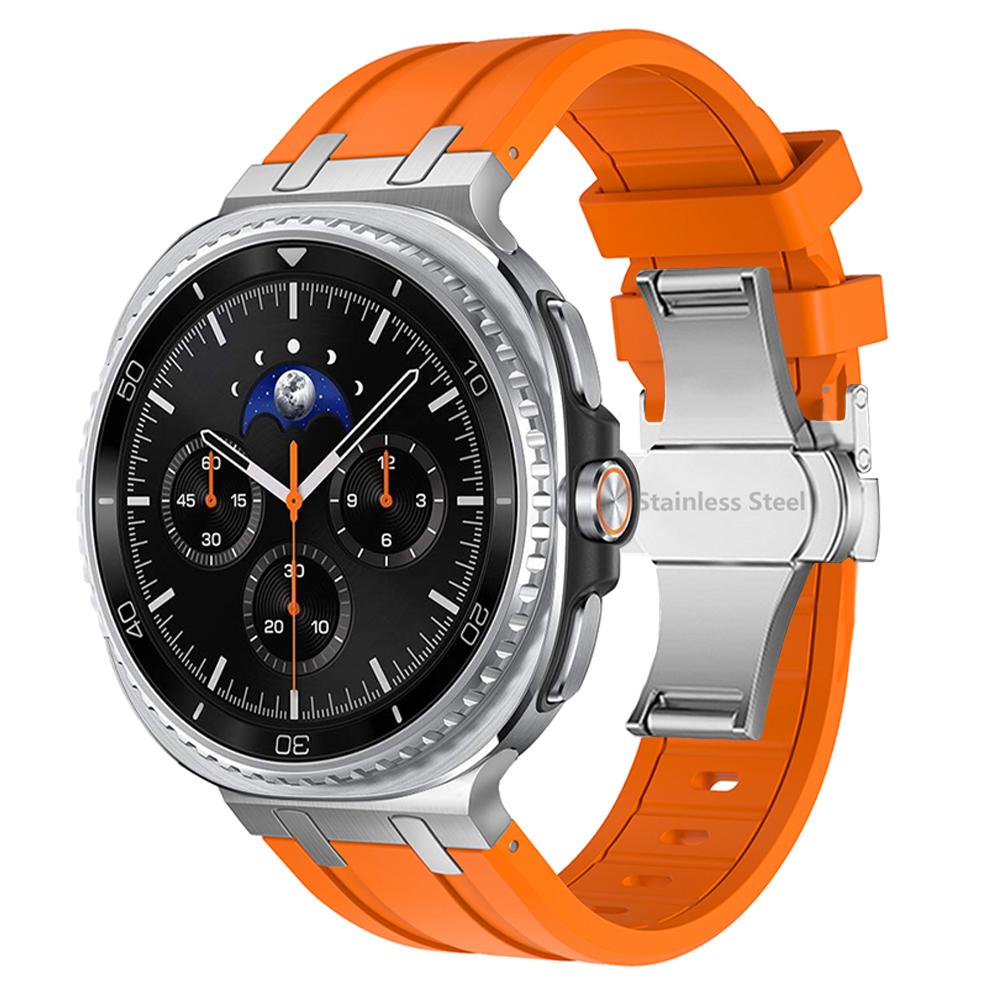 Силиконовый ремешок для Samsung Galaxy Watch 8 44мм 40мм 8 Classic 46мм Мужской спортивный ремешок для запястья для Galaxy Watch Ultra 2025 Аксессуары