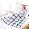 Носимое клетчатое флисовое одеяло с пуговицами, многофункциональное теплое одеяло