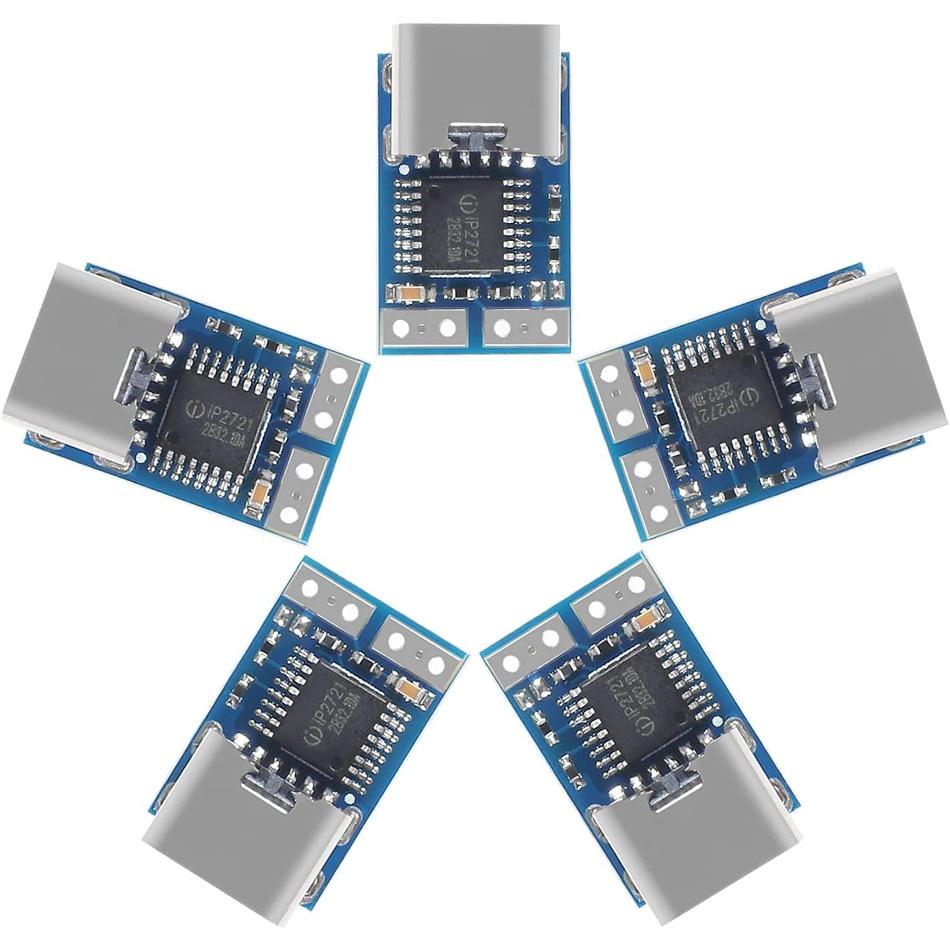 PDC004-PD Модуль-приманка PD, USB-C PD 9 В 12 В 15 В 20 В постоянного тока, триггерный модуль с фиксированным напряжением, 5 А, гнездовой вход типа C для ноутбука