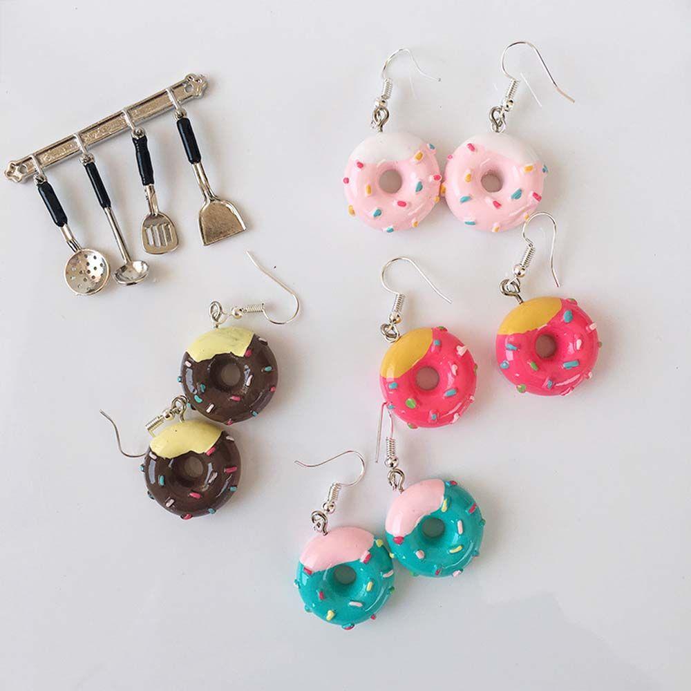 Unique Sweet Gift Donuts Personality Wholesale Funny Lovely Drop Cute Earrings Girl Food Jewelry