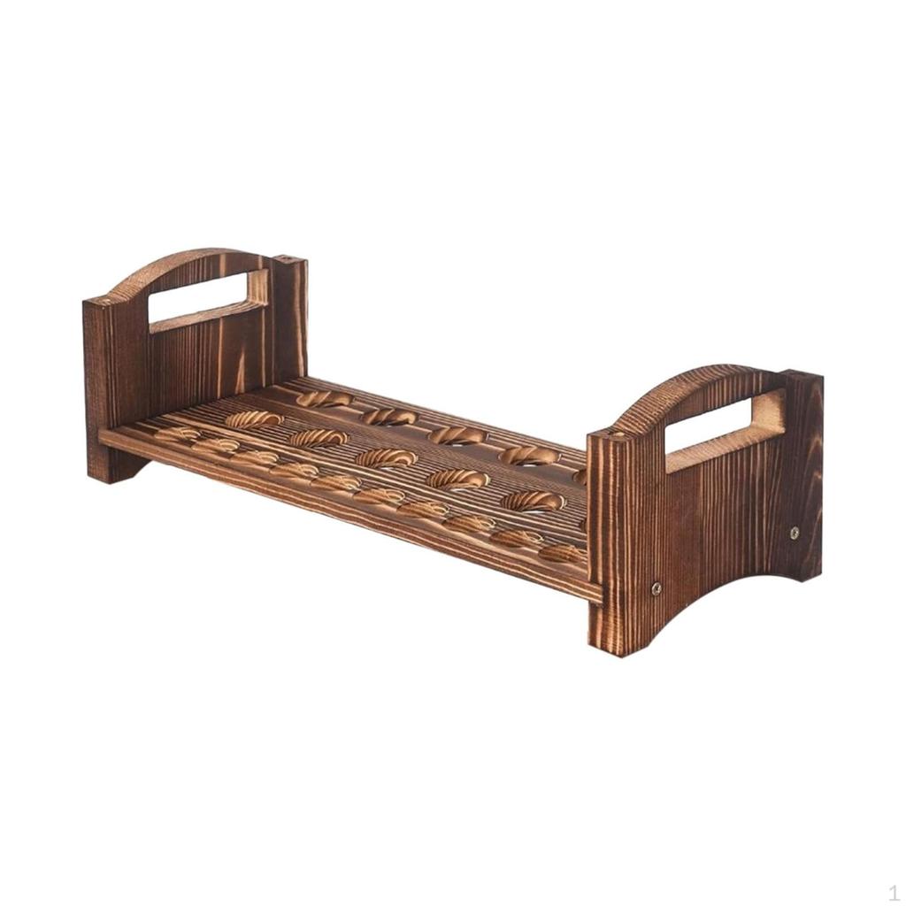 Wood Egg Holder Display Stand Easter Eggs Shelf Reusable Organizer, Storage Rack for Freezers