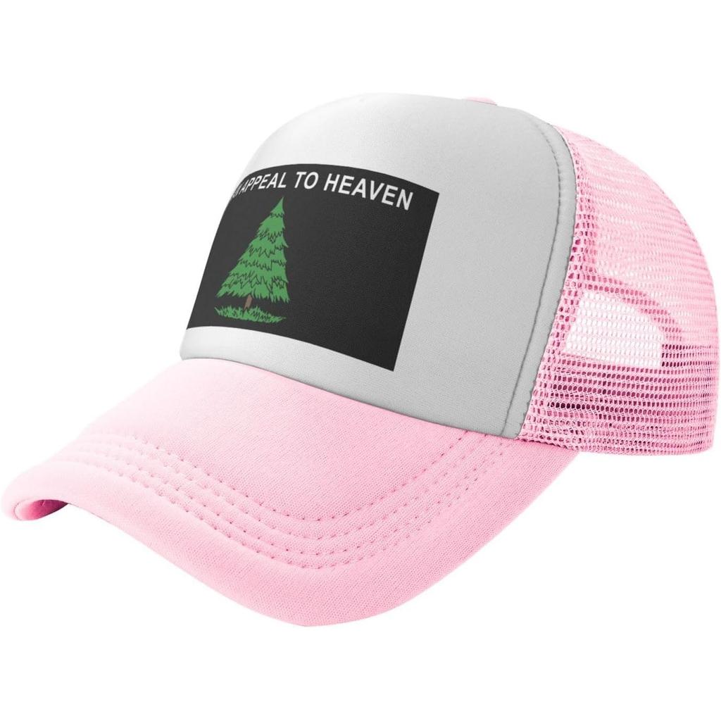 Appeal to Heaven Flag Trucker Hat Mesh Snapback Cap Unisex Polyester Casual Outdoor Adjustable