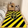 Football-Themed Al-Ittihad Club Cartoon Rug/Floor Mat — Suitable for Bedrooms, Living Rooms, Sofa Areas, and Home Entryways; Lar