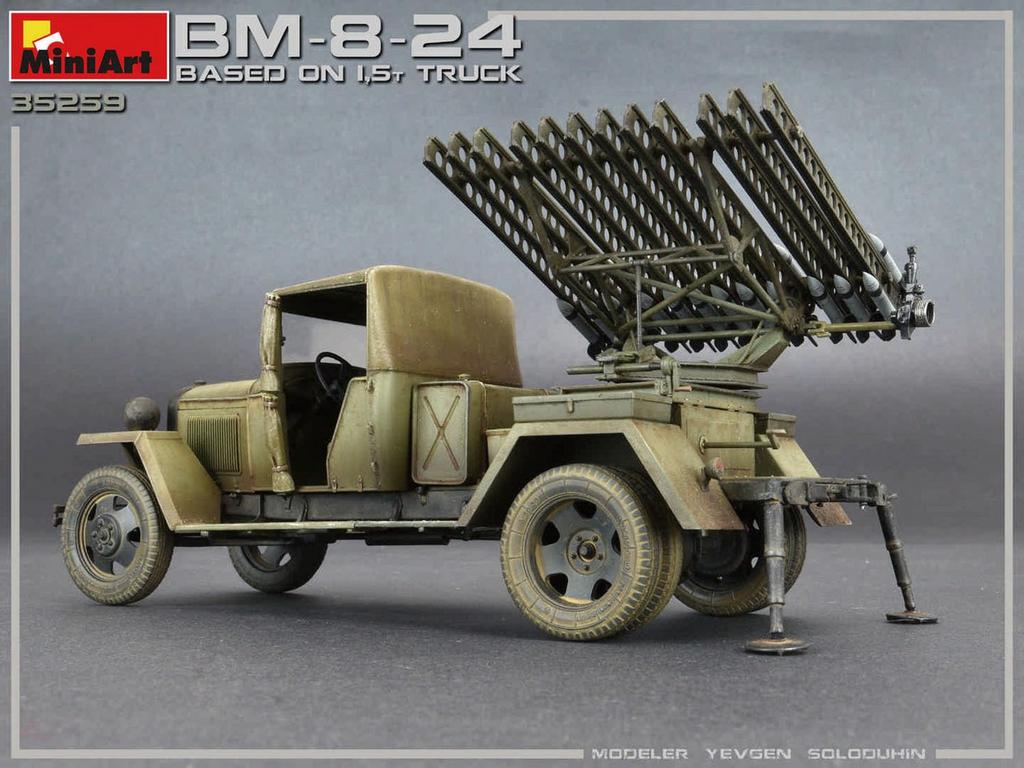 Советский Военный Грузовик с Реактивной Установкой Катюша ВОВ 1,5т БМ-8-24