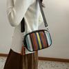 Модная цветная полоса цветная партия из натуральной кожи женская сумка-тоут роскошная женская сумка через плечо
