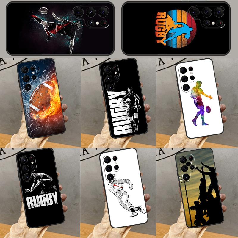 Rugby Phone Case For Samsung Galaxy S25 Ultra S24 S22 S21 Ultra S9 S10 S20 Plus S23 FE Funda Cover