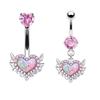 1Pc Sweet Heart-Shaped Belly Button Ring Nipple Rings Lip Nails Ear Bone Studs