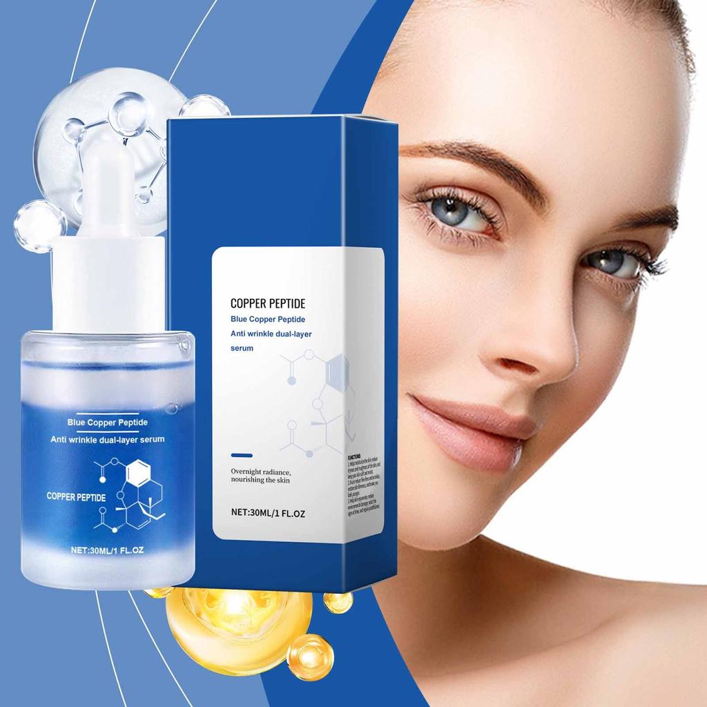 Copper Peptide -Ageing Serum, Copper Peptide Face Serum Collagen, Concentration Serum Liquid, Powerful Moisturizing Facial Serum 30ml