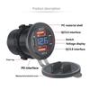 Durable-USB Outlet For Car With Voltmeter Touch Switch Dual QC3.0& PD 3 Ports USB C Socket For Car Boat Marine Truck RV