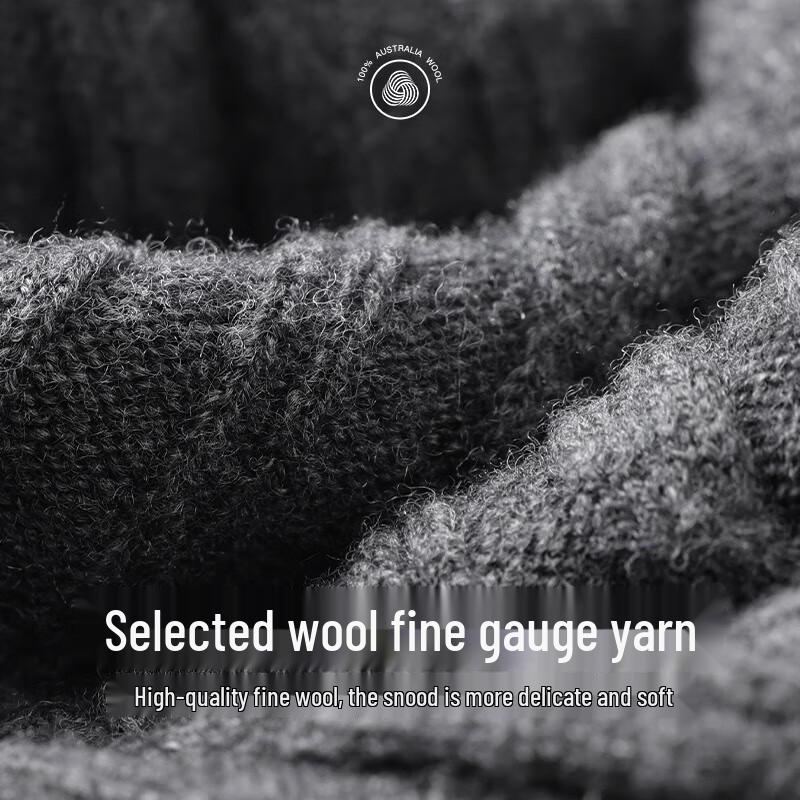 Мужской зимний шарф-манишка Hengyuanxiang из 100% шерсти