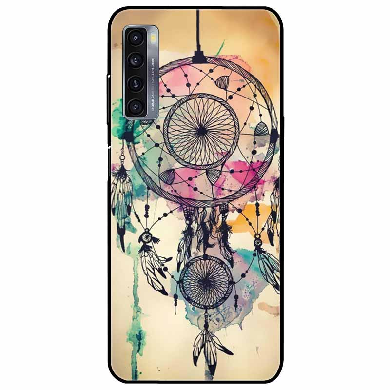 For TCL 20L Plus Case 20L+ Silicone Soft Shockproof TPU Back Cover for TCL 20S 20L Case Black Bumper Painted Funda TCL20S Capa