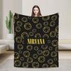 Повязка на лицо Nirvana Теплые мягкие одеяла Плюшевое одеяло для кемпинга Эстетичная спальня Фланелевая простыня Чехол для дивана-кровати