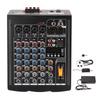 Professional 4 Channel Mixer Sound Board with USB and Power Amplifier Professional Sound Mixing
