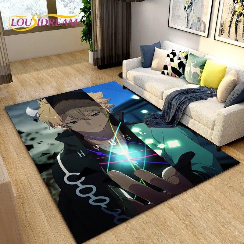 World Trigger Аниме Мультфильм Коврик, Коврик для гостиной Спальня Диван Коврик Украшение, Дети играют Нескользящий напольный коврик