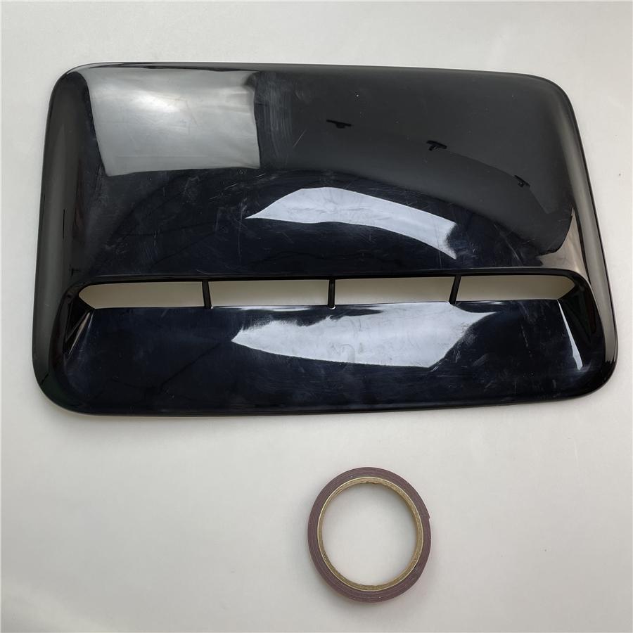 Глянцевый черный АБС пластик Автомобильный воздухозаборник Капот Совок Вентиляционное отверстие Декоративная крышка Универсальный