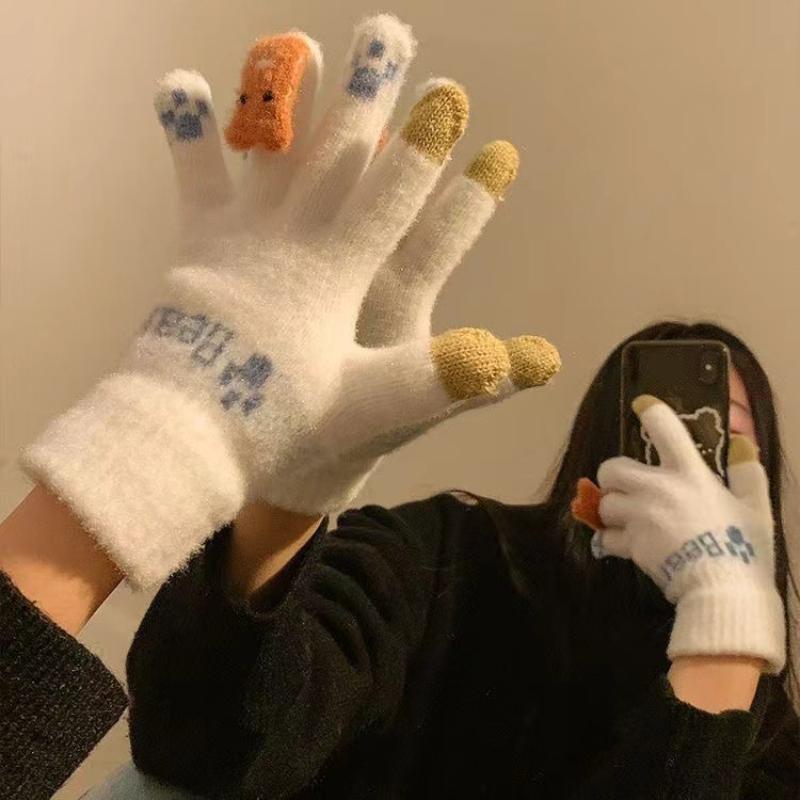 Теплые перчатки для осени и зимы с добавлением флиса и утолщением, а также теплые перчатки для велоспорта на открытом воздухе