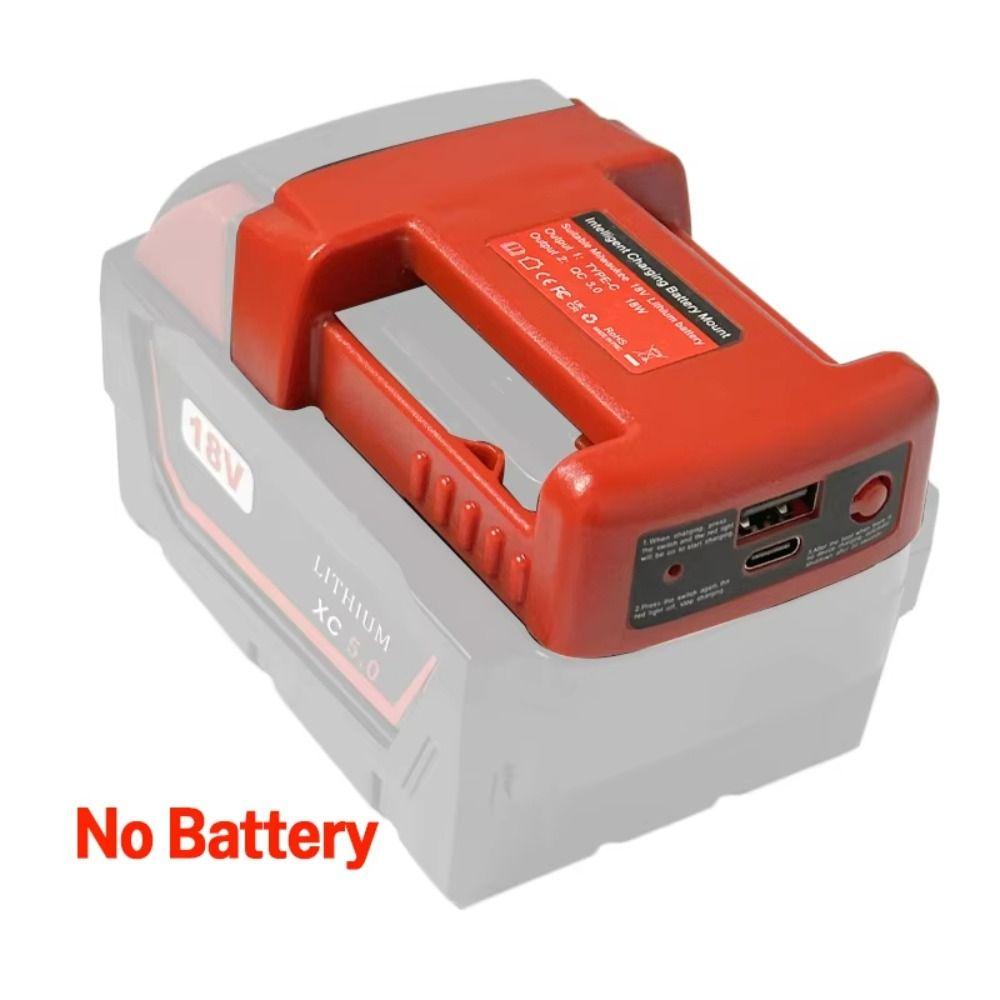 with Type-C Battery Adapter Power Charger for Milwaukee 18V Lithium Battery Mobile Phone