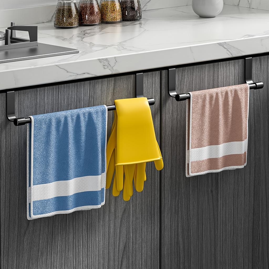 Wall Mounted Kitchen Cabinet Towel Rack - A Space Saving Cloth Rack Suitable for Homes and Bathrooms,No Drilling Required