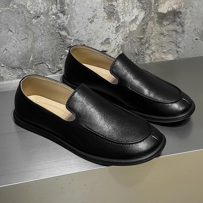 2025 New Genuine Leather Walking Shoes Brand Casual Leather Anti Slip Minimalist Shoes for Men Antiskid Designer Flats