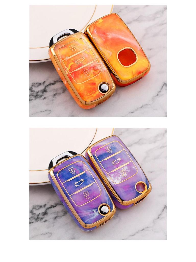 Guochao Changan Car Key Case for Women – Compatible with Yidong, CX70, Oushang CS75, Buckle CS35, Full Wrap Foldable Shell