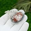 Natural Rainbow Jasper Gemstone Jewelry 925 Sterling Silver Pendant For Girls