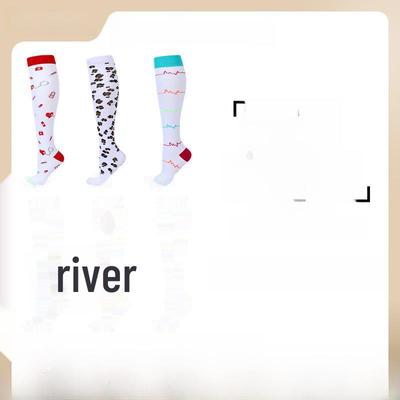 Спортивные носки средней длины премиум-класса с компрессией — нескользящие, однотонные, идеально подходят для бега и прыжков со скакалкой.