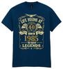 Life Begins At 40 Mens Birthday T-Shirt Born In 1985 Legends 40th Gift Gold Text