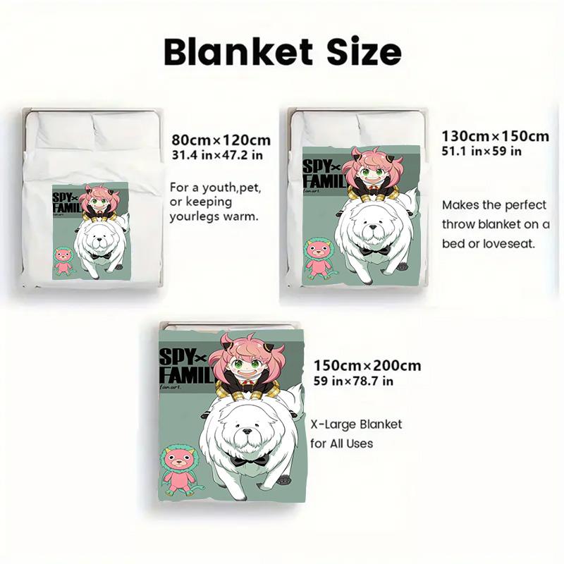 Spy x Family 2D Flat Pattern Flannel Blanket High quality All Seasons Warmth and Comfort Perfect for Christmas Gifts.MMT0918561