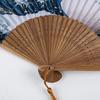 Летний винтажный бамбуковый складной ручной цветочный веер для танцев в китайском стиле