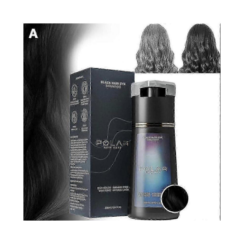(Black)Polar Hair Dye Shampoo Polar Hair Care, HairCare Shampoo 200ML