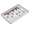 Mineral Rock Collection Kit Fun Attractive Rock Science Educational Kit with Clear Display Case for