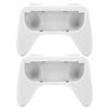 Hand Grip Wear Resistant Comfort Handle Kit with 2 Protection Pad for Switch OLED ControllerWhite