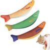 Seiunn Cat Toys, Catnip Toys, Chew Toys, Plush Toys for Cats, Solitary Play, Stress Relief, Exercise, Claw Polisher, Fish-Shaped, with Catnip, Set of