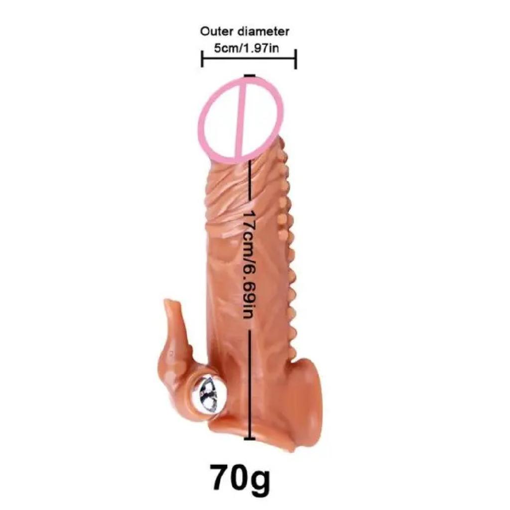 Realistic Penis Extender Cock Sleeve Reusable Condom Silicone Penis Delay Ejaculation Dick Enlargement Extension Man Sex Toys 18