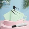 Ultra-Light Automatic Three-Fold Umbrella with Black Glue Sunscreen for Sun and Rain