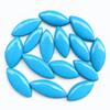 Партия кабошонов из бирюзы формы маркиз, Ручная полировка бирюзовых камней, Кабошоны для изготовления ювелирных изделий