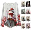 Womens  Fall Sweaters Long Sleeve Print Tops Pullover Sweaters Loose Dressy Casual Basic Clothes