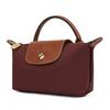 Longchamp Le Pliage Original Сумка-тоут из нейлона с металлической молнией и кнопкой-застежкой Женская сумка-тоут Бордовый 34175089P87
