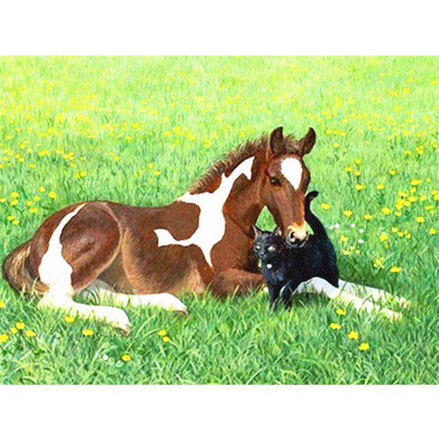 DIY Giraffe 5D Diamond Painting Cross Stitch Full Round Drill Daimond Embroidery Rhinestone