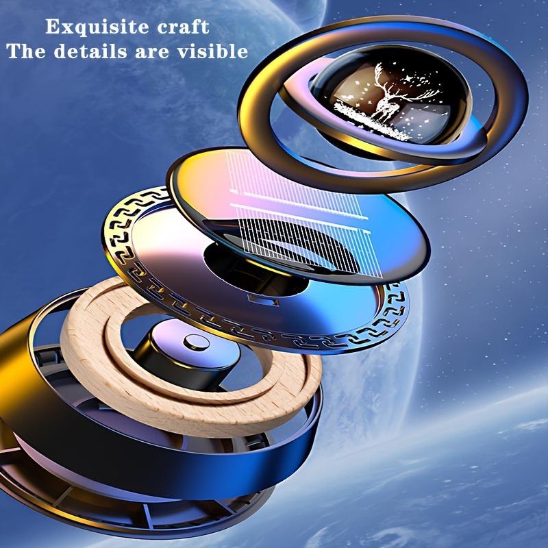 Вращающийся автомобильный освежитель воздуха на солнечной батарее с натуральным древесным ароматизатором - не требует зарядки