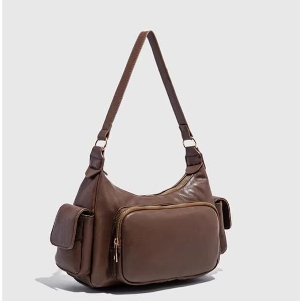 Ретро-американская функциональная сумка через плечо с множеством карманов, сумка для мотоцикла, красивая сумка через плечо под мышкой